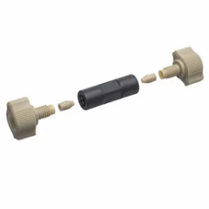 Zero-dead-volume union, PEEK, with two fittings. Includes 2 x fingertight fitting and ferrule (0100-1543), suitable for Bio applications.