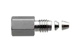 Capillary, stainless steel, 0.5mm id, 400mm length, 2x stainless steel fittings, non-pre swaged