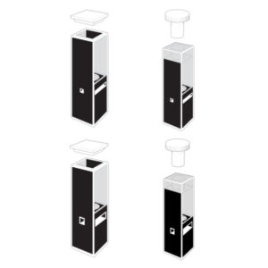 Cuves rectangulaires ultra-micro (0,1 à 4µL) pour fluorimètre